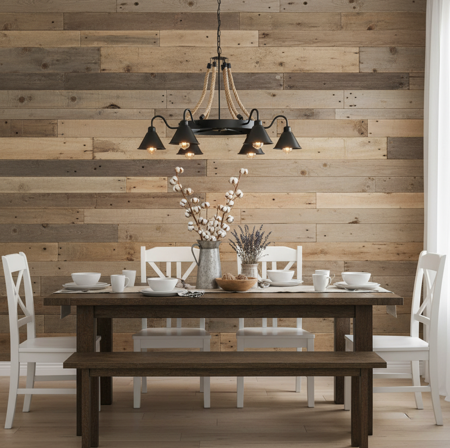 Rustic Farmhouse Steel and Rope 6-Light Chandelier