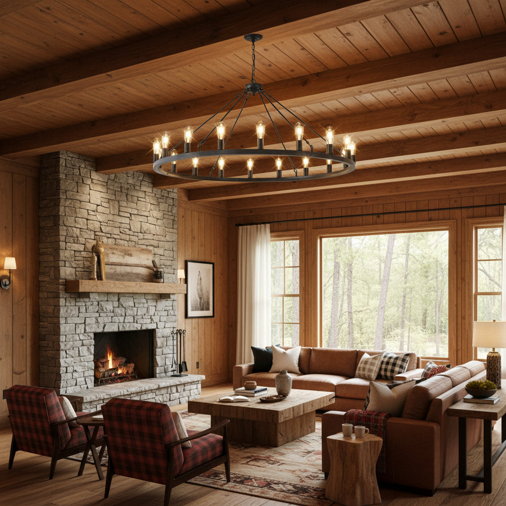 Wagon Wheel Chandeliers — Rustic and Modern Farmhouse Lighting – Pallet ...